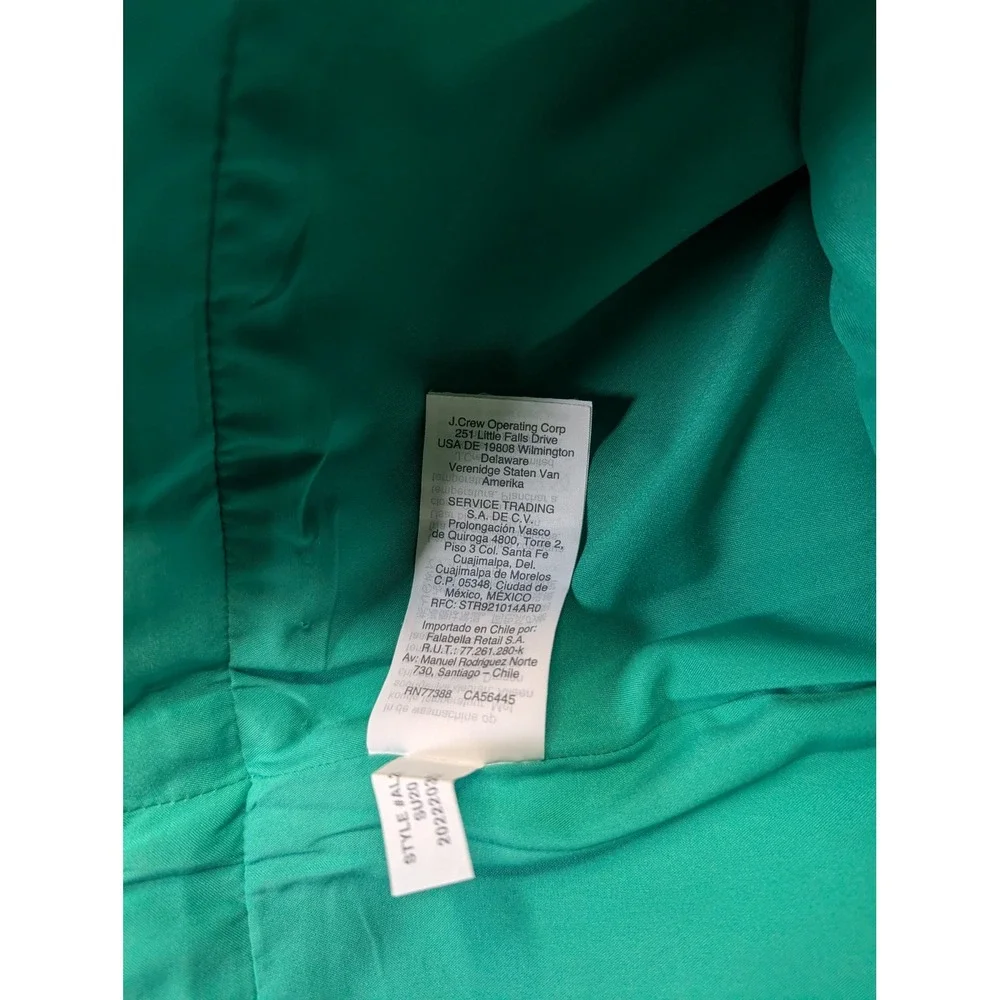 J.Crew Womens Green Scalloped‎ Hem Pencil Skirt Size 4 Stretch Cotton Blend